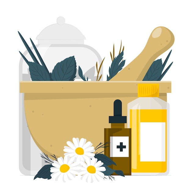 Alternative medicine concept illustration