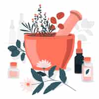 Free vector alternative medicine concept illustration