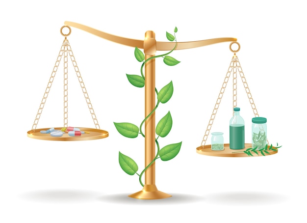 Концепция баланса весов альтернативной медицины