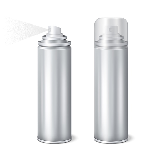 Aluminium Spray Cans Realistic Set