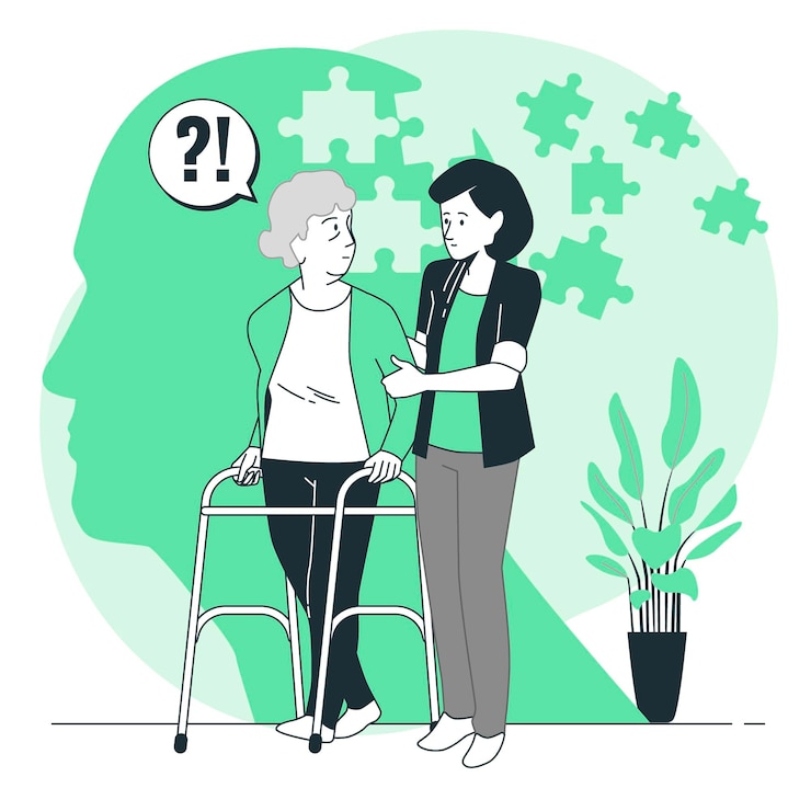 Free Vector alzheimer concept illustration