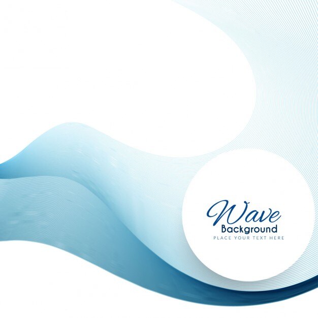 Free Vector amazing blue background with wavy lines