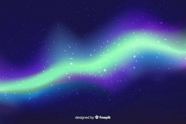 Free vector amazing northern lights background