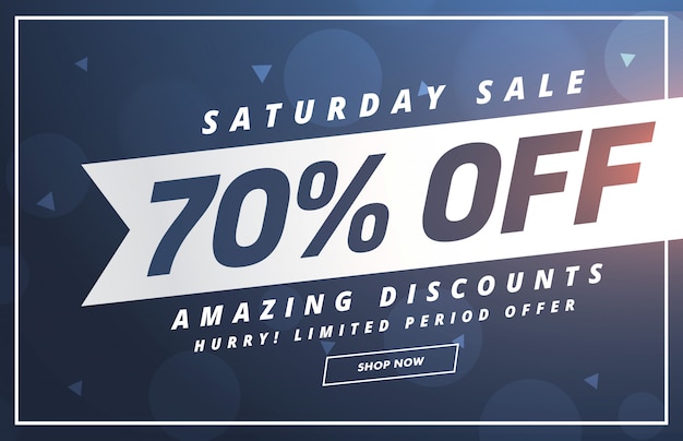 Free vector amazing saturday discount and offer template design