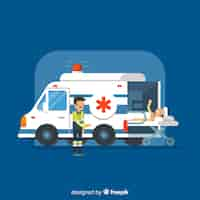 Free vector ambulance concept