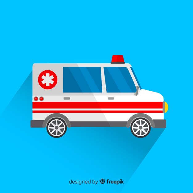 Ambulance in flat design