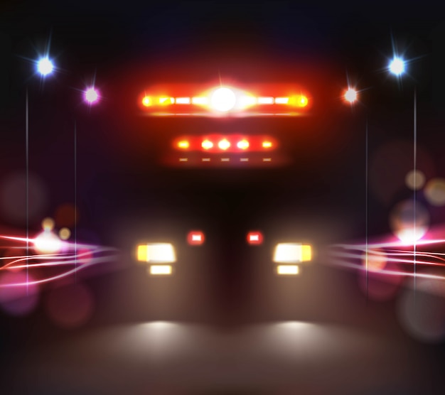 Ambulance at Night illustration