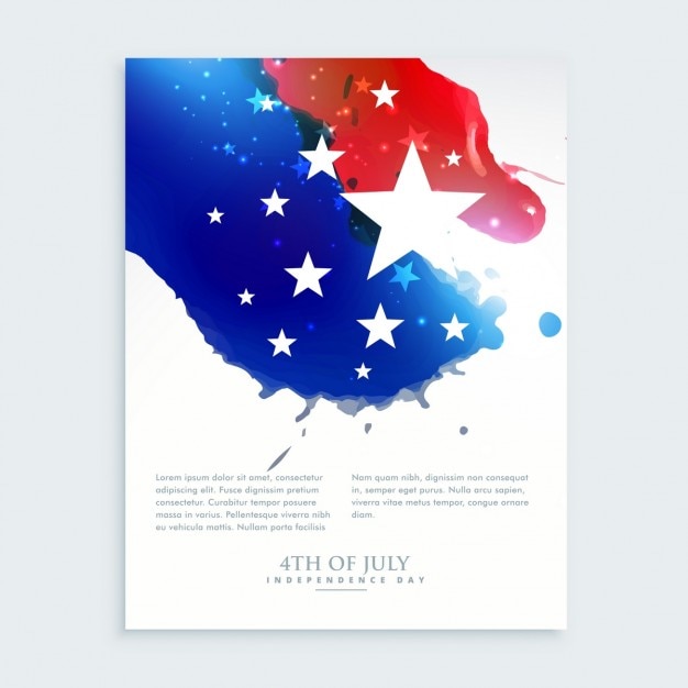 Free vector american 4th of july flyer