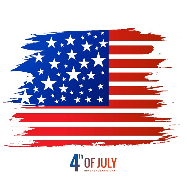 7月のアメリカ独立記念日旗のお祝いの背景
