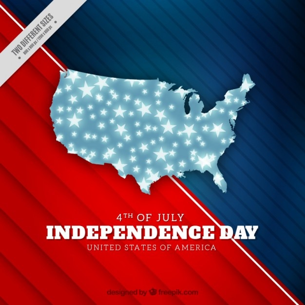 Free vector american abstract background with a map made up of stars