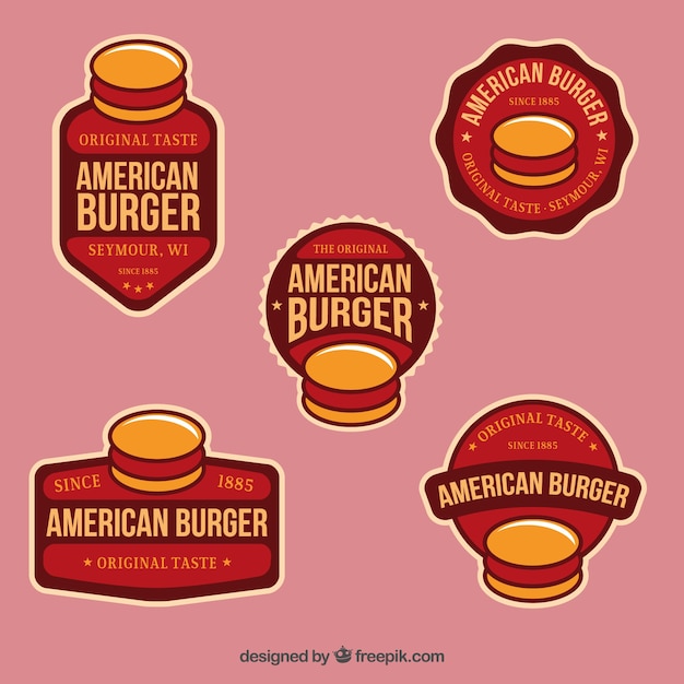 American burger badges