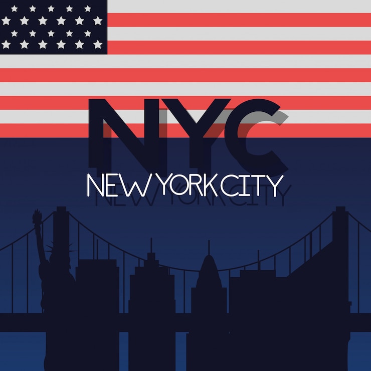 Free Vector american city new york flag