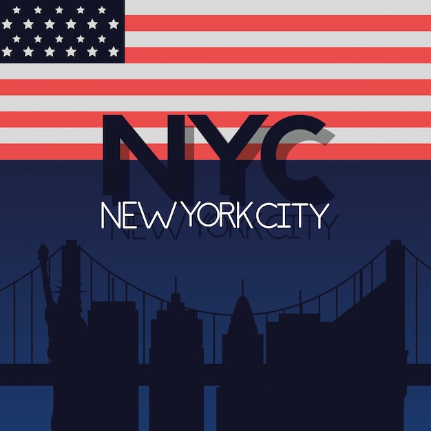 American city new york flag