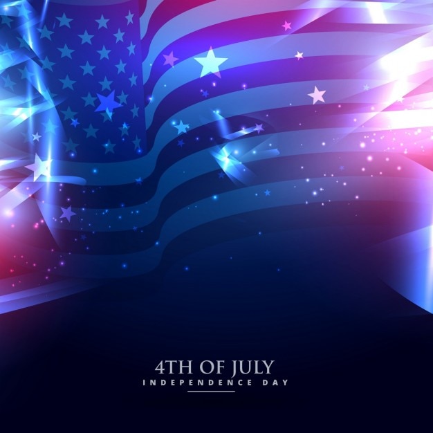 Free Vector american flag in abstract background