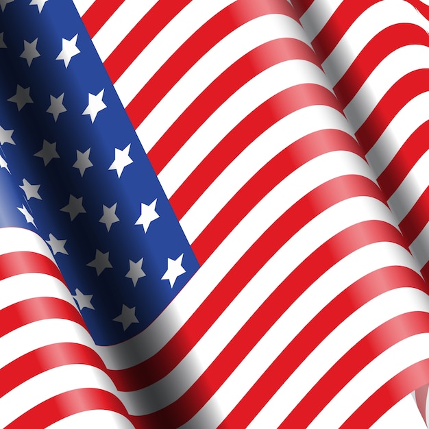 Флаг американского флага идеально подходит для празднования 4 июля