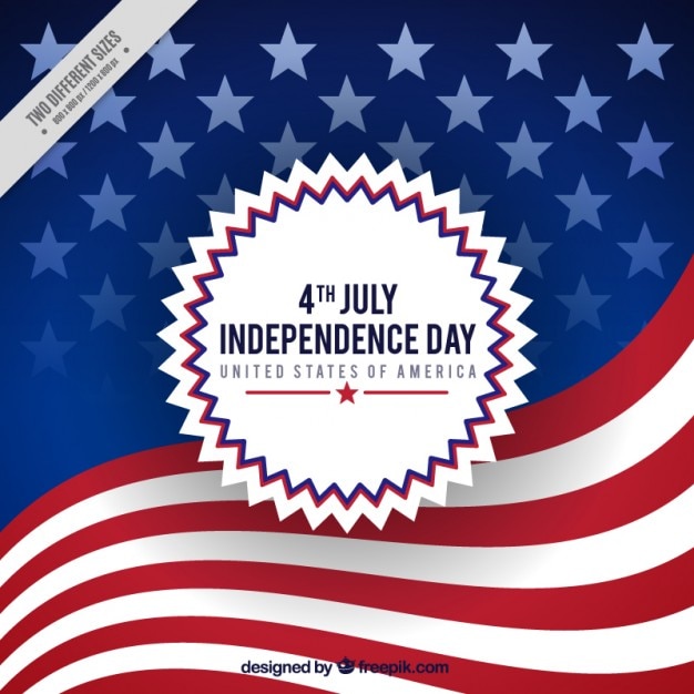 Free vector american flag background of independence day