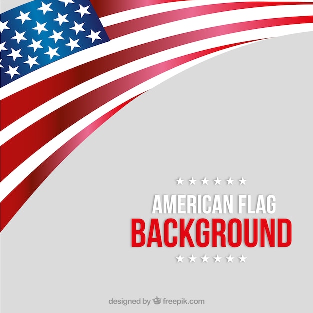 American flag background in realistic design
