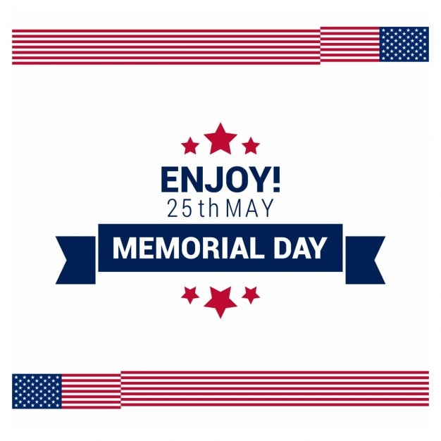 Free vector american flag memorial day background