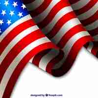 Free vector american flag realistic background