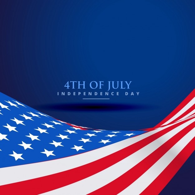 Free vector american flag in wave style