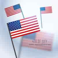 Free vector american flags background