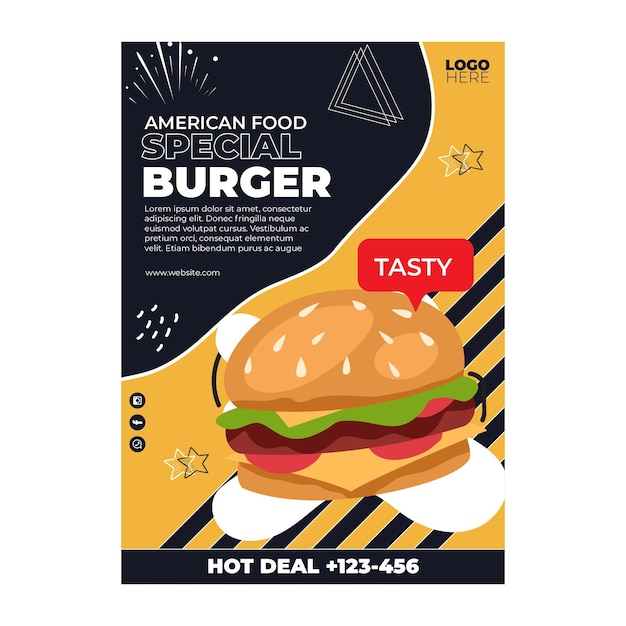 American food a5 flyer