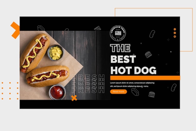 Free vector american food banner template