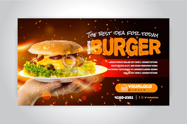 Free Vector american food banner