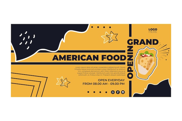 American food banners