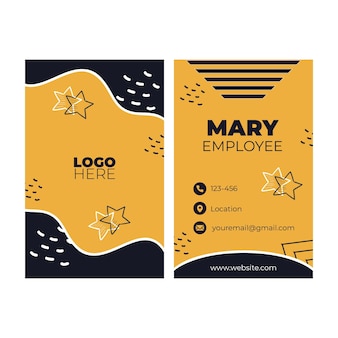 American food double sided business card