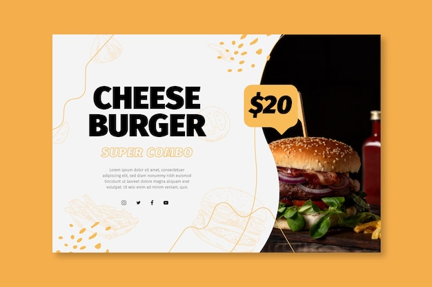 American food template banner