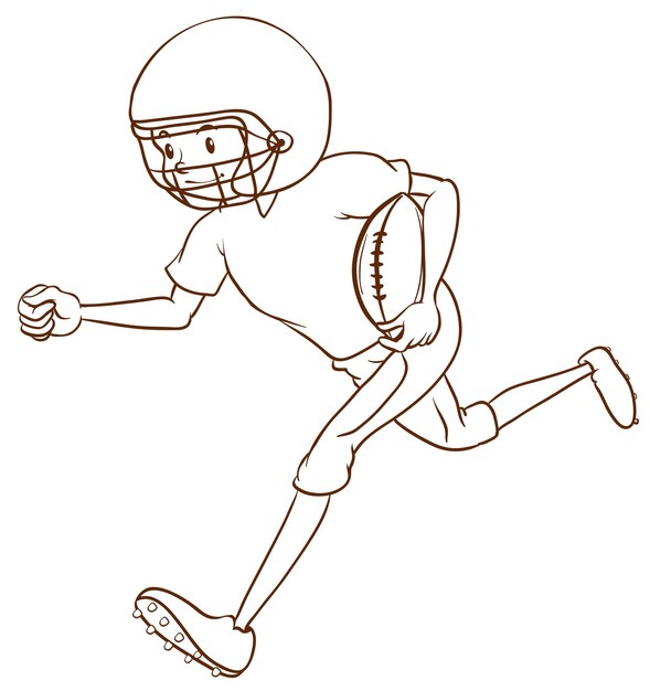 An American football athlete