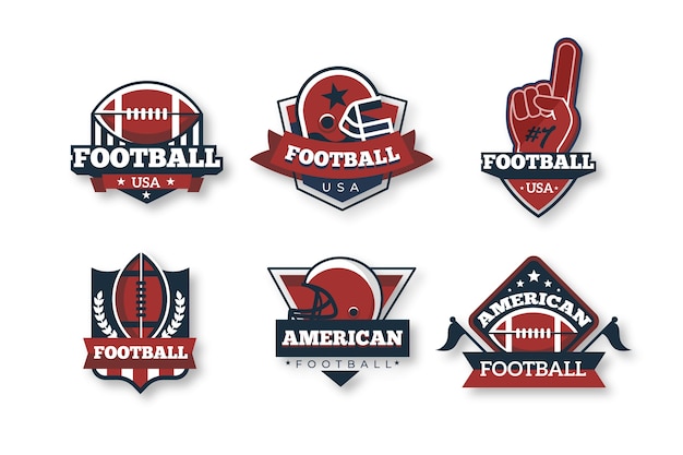 American football badges retro style