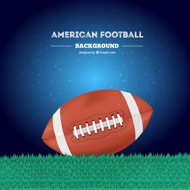 Free vector american football ball on the grass