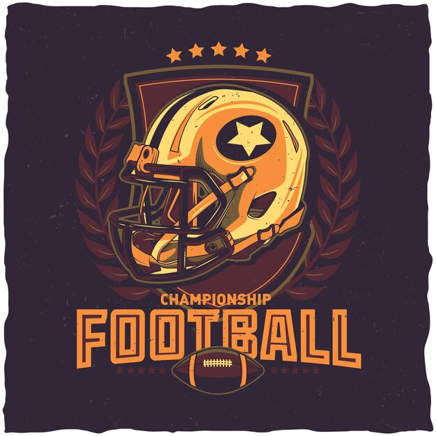 american football championship poster