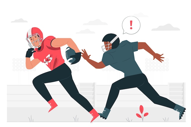 Free vector american football concept illustration