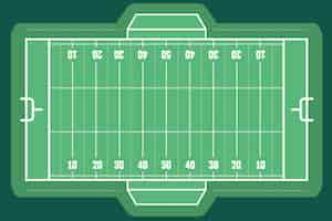 Free vector american football field top view