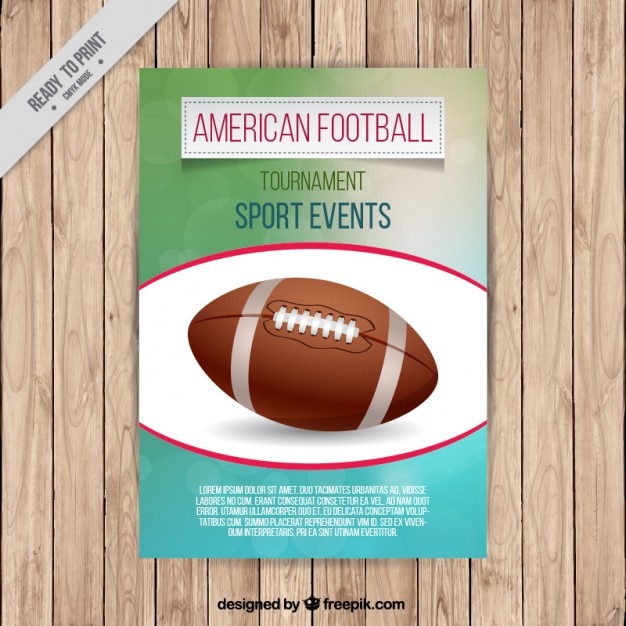 Free vector american football flyer