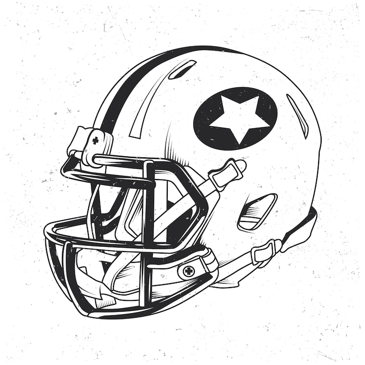 Free Vector american football helmet illustration