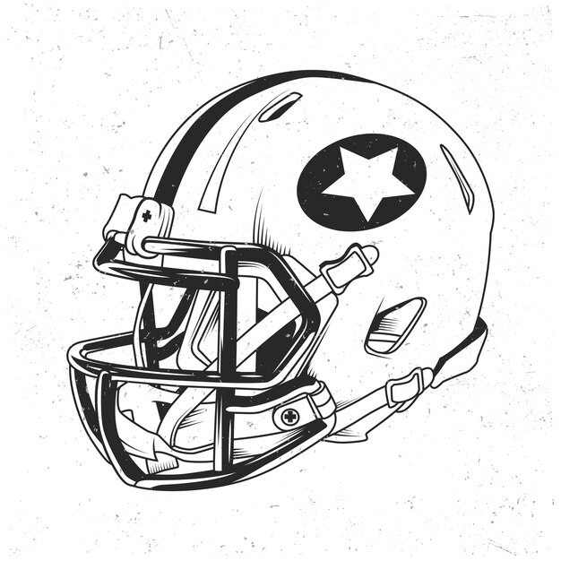 American football helmet illustration