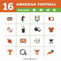 Free vector american football icons collection