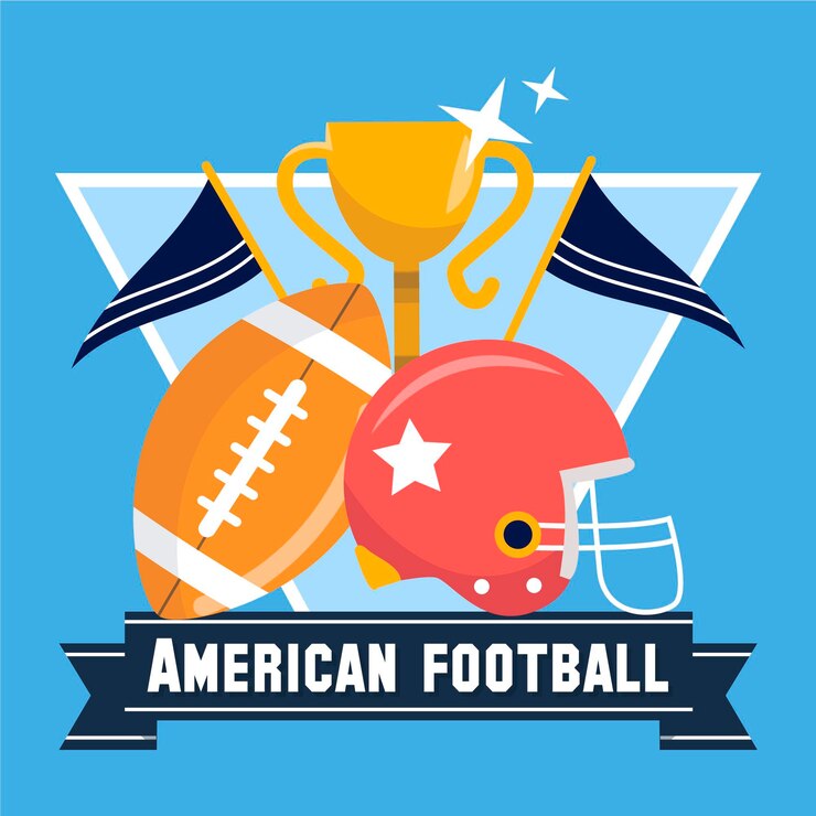 Free Vector american football illustration with cup