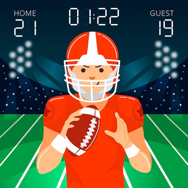 Free vector american football illustration