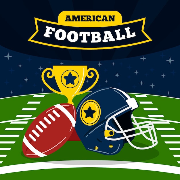 Illustrazione di football americano