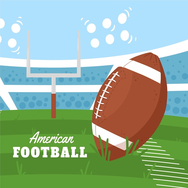 American football illustration