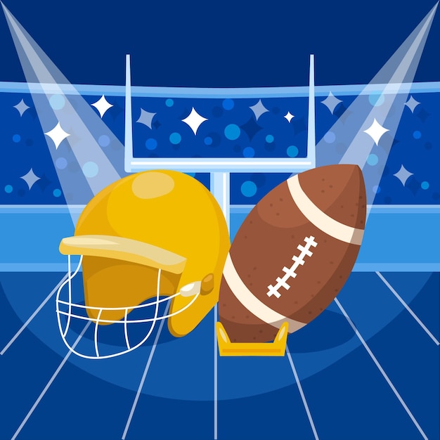 American football illustration