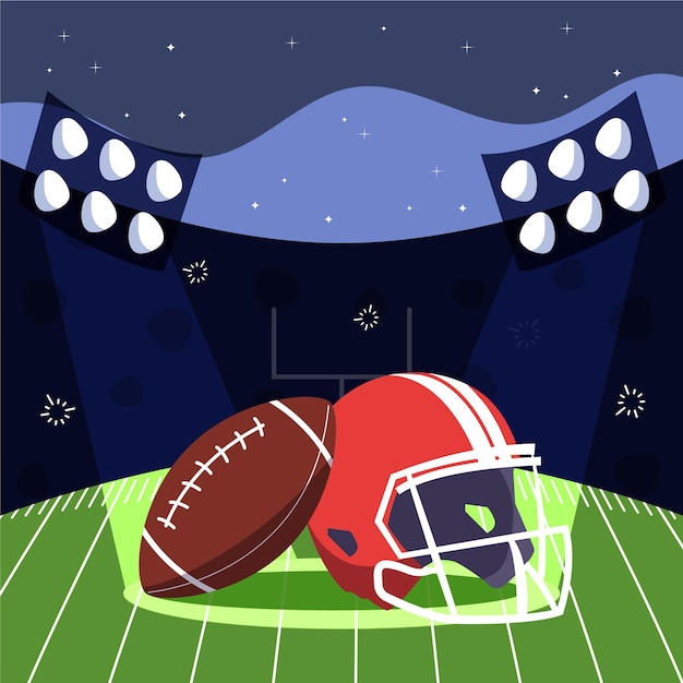 Illustrazione di football americano