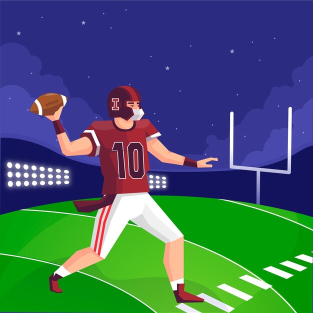 Illustrazione di football americano