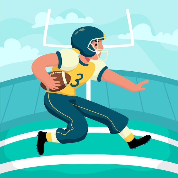 American football illustration