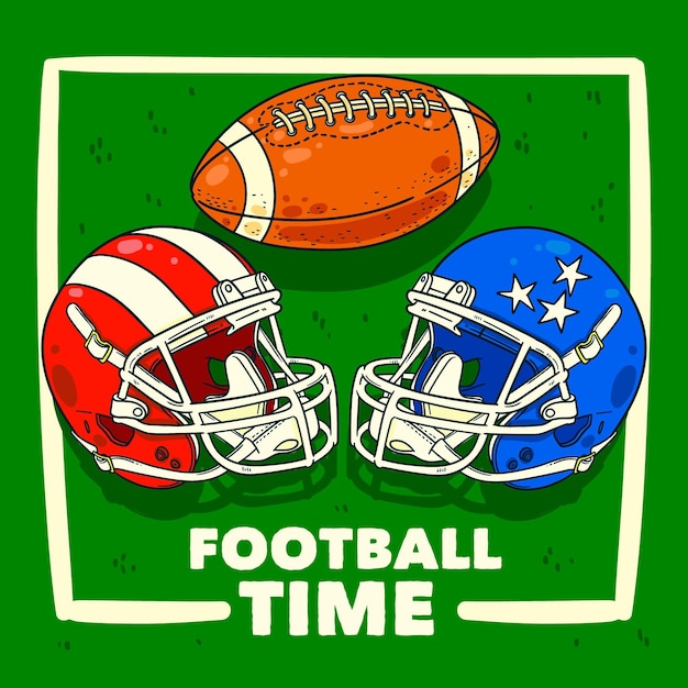 Free vector american football illustration